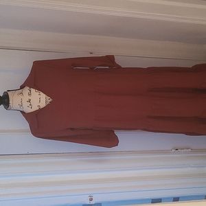 Rust Maxi Tiered Dress